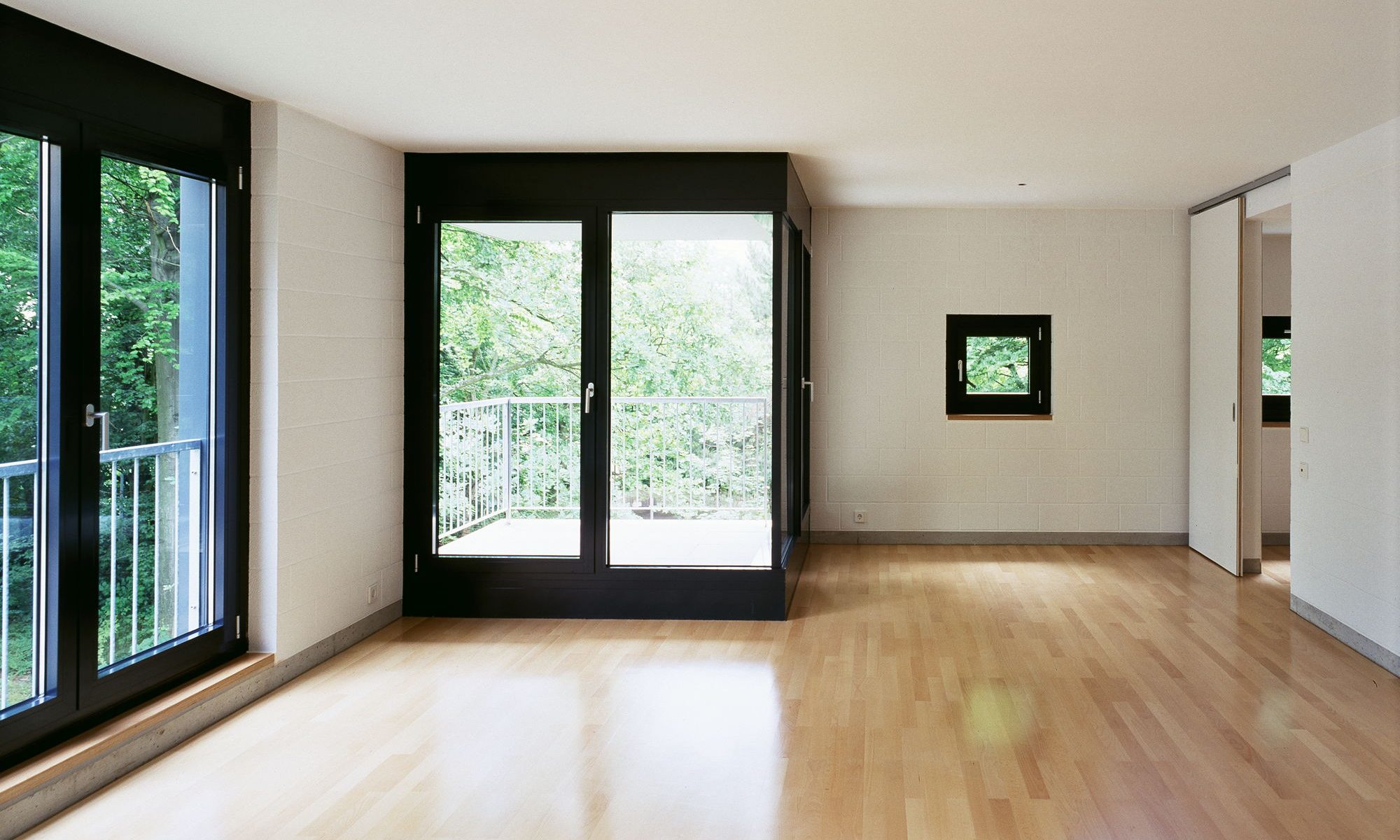 Wohnhaus Bergwald: Wohnraum einer Geschosswohnung